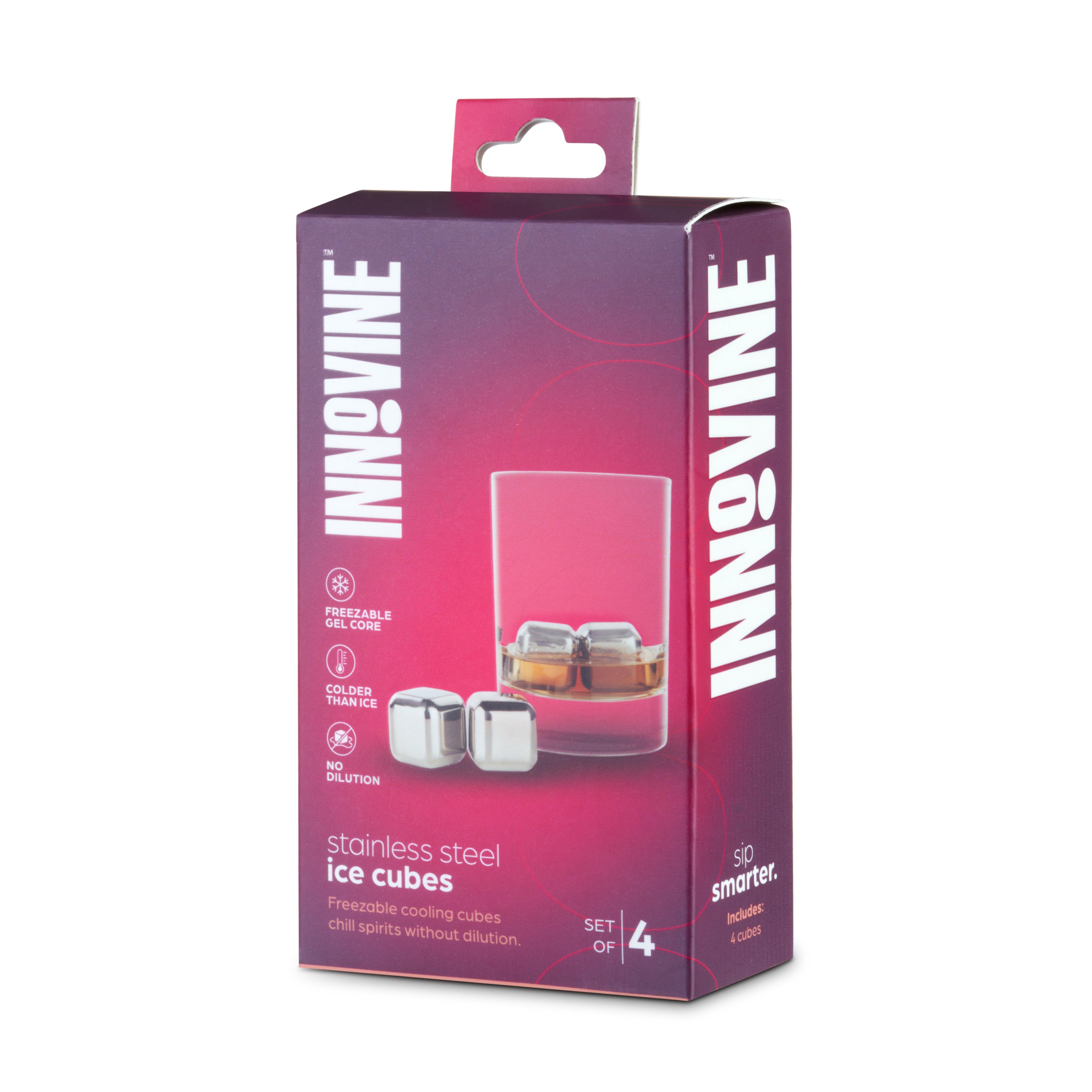 Stainless Steel Ice Cubes, Set of 4