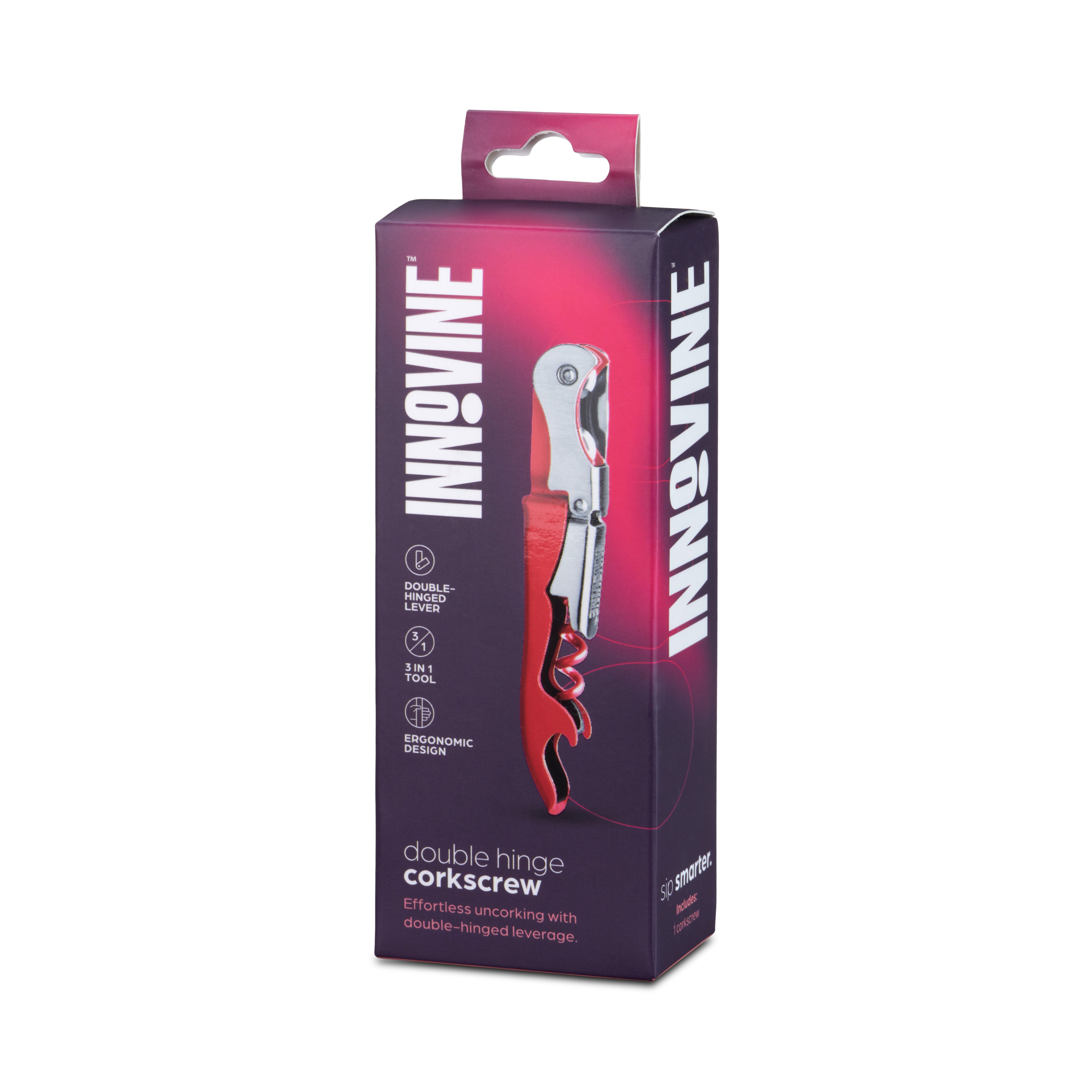 Double Hinge Corkscrew in Raspberry