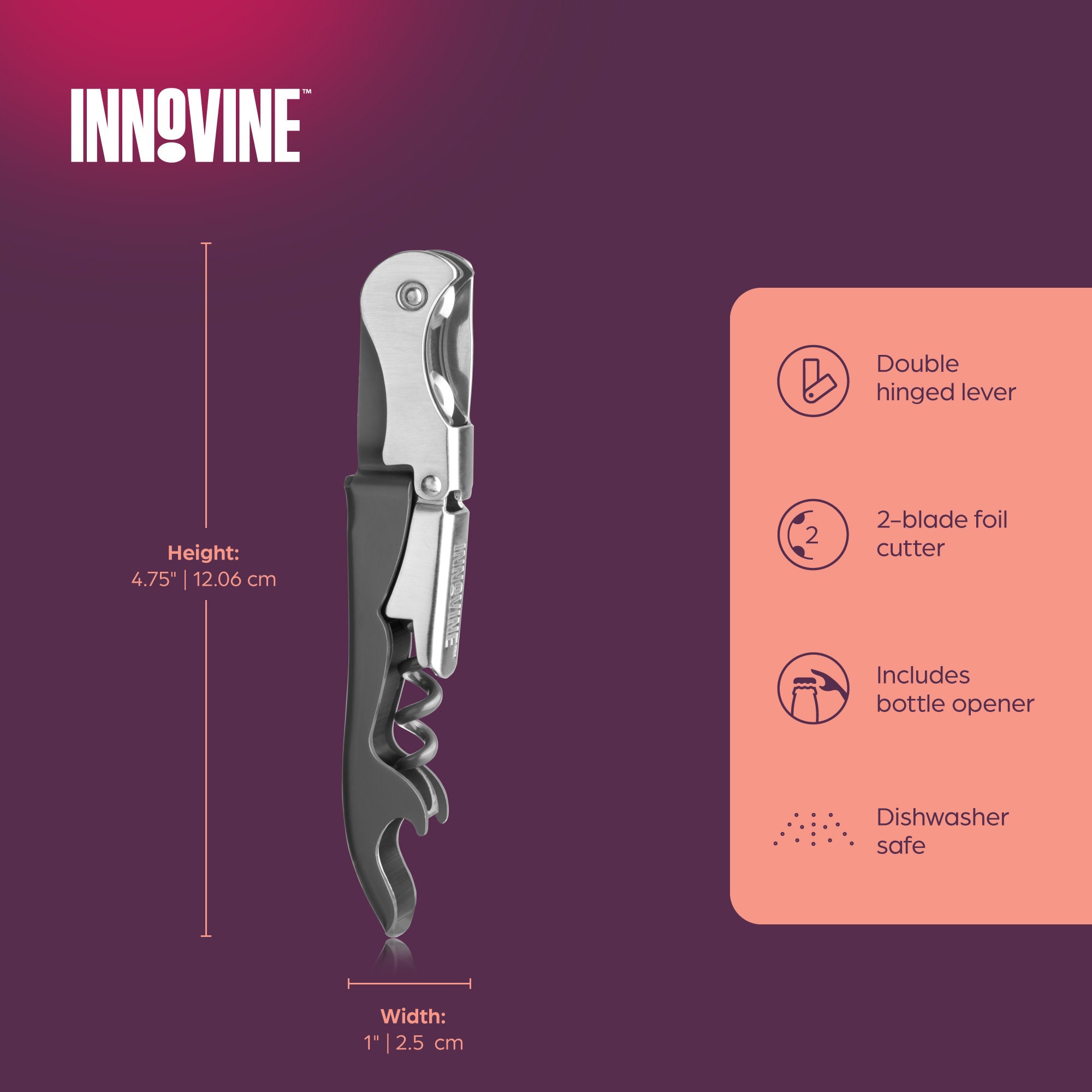 Double Hinged Corkscrew in Graphite
