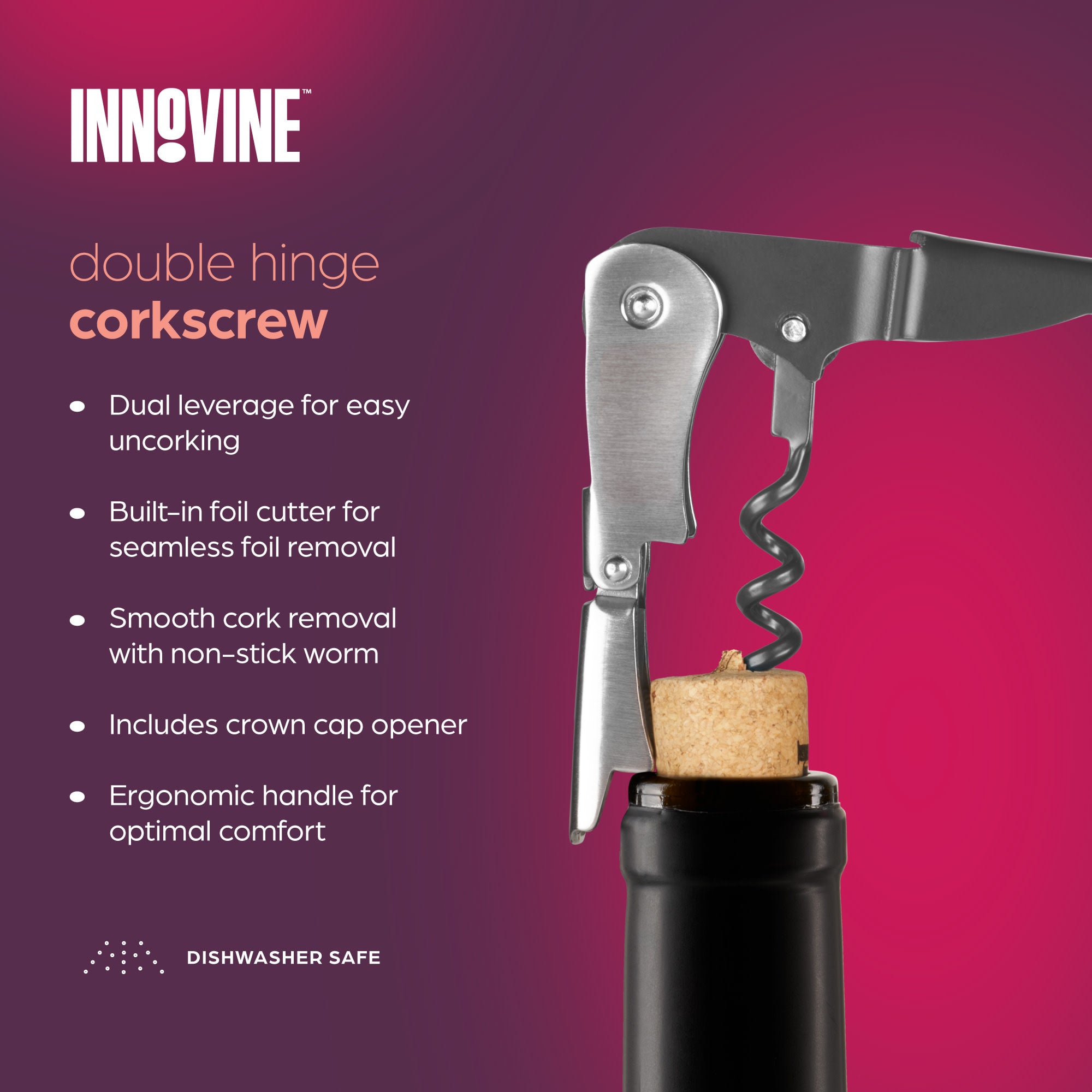 Double Hinged Corkscrew in Graphite