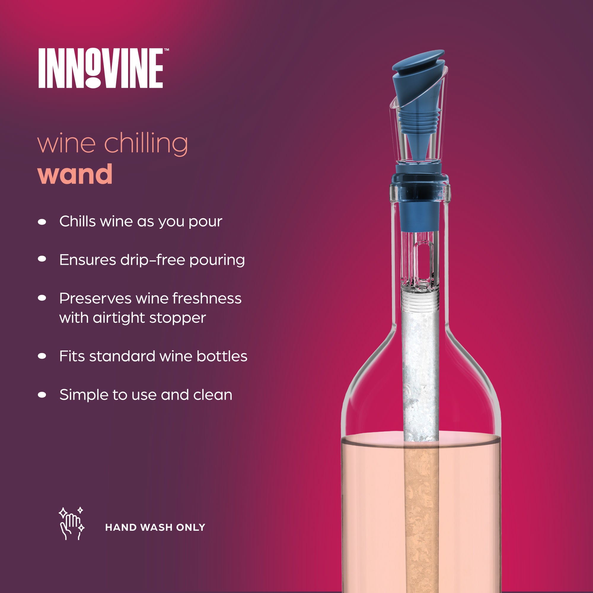 Wine Cooling Wand in Deep Teal